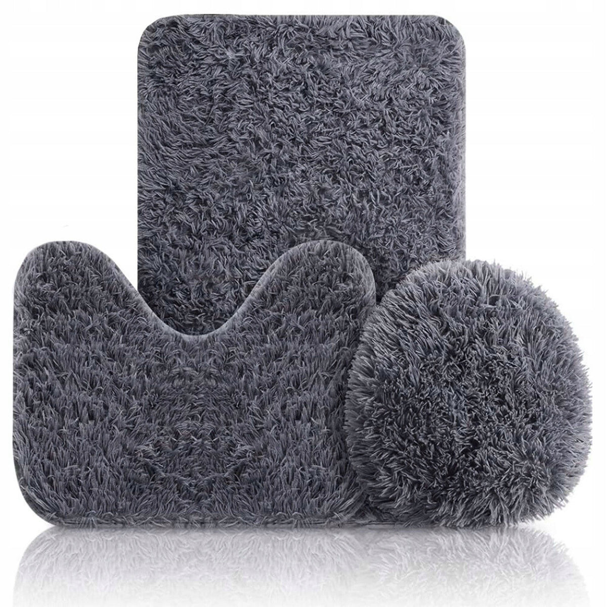 BATHROOM RUGS SET 3 PIECE 3IN1 NON-SLIP QUICK DRYING