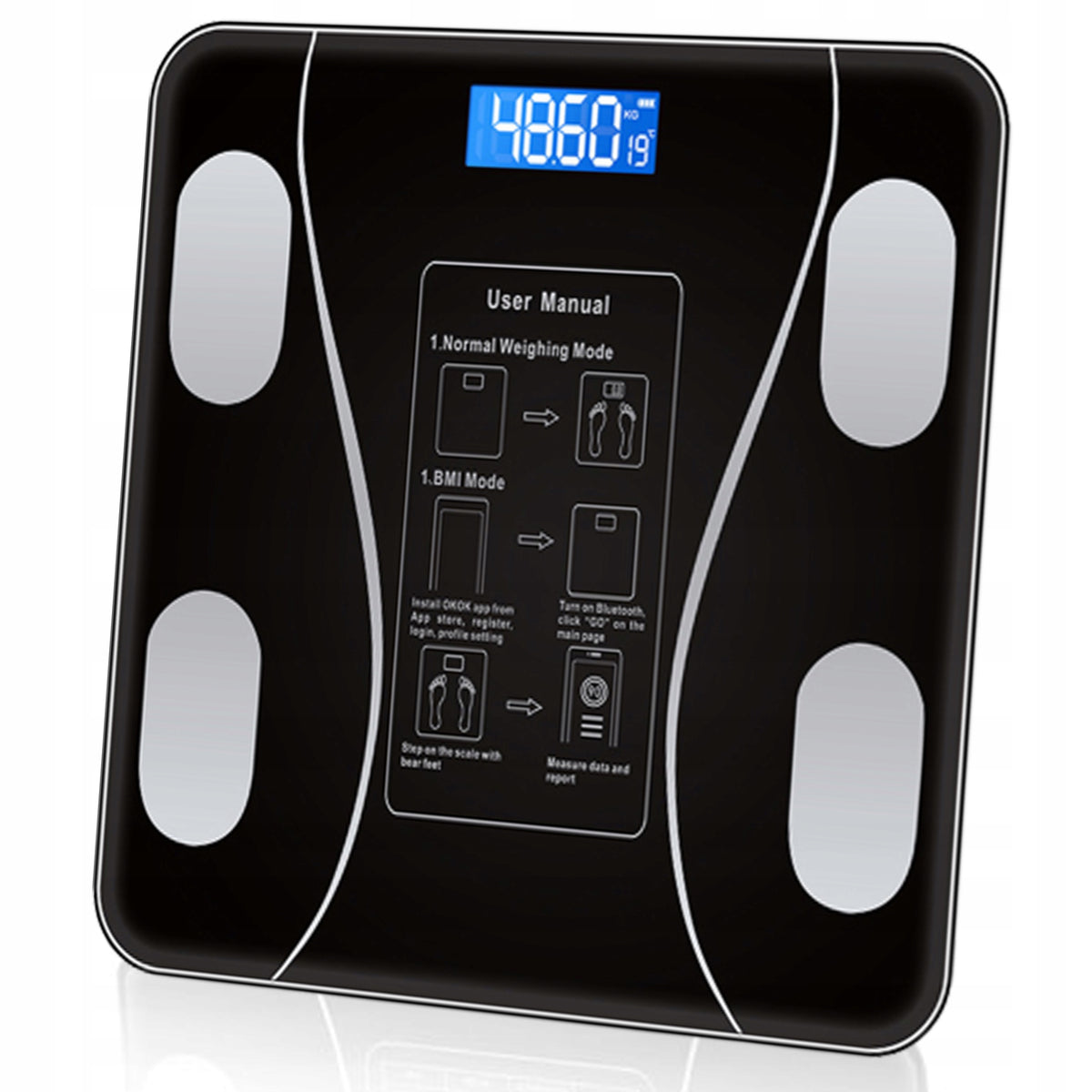 BATHROOM SCALE ANALYTICAL BLUETOOTH SMART ANDROID IOS SMART+BATTERIES Packaging status original