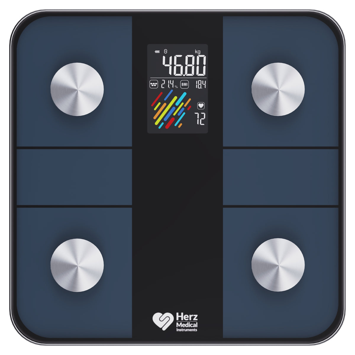 BATHROOM SCALE ANALYTICAL ELECTRONIC BMI FAT HEART RATE APPLICATION PL Packaging status original