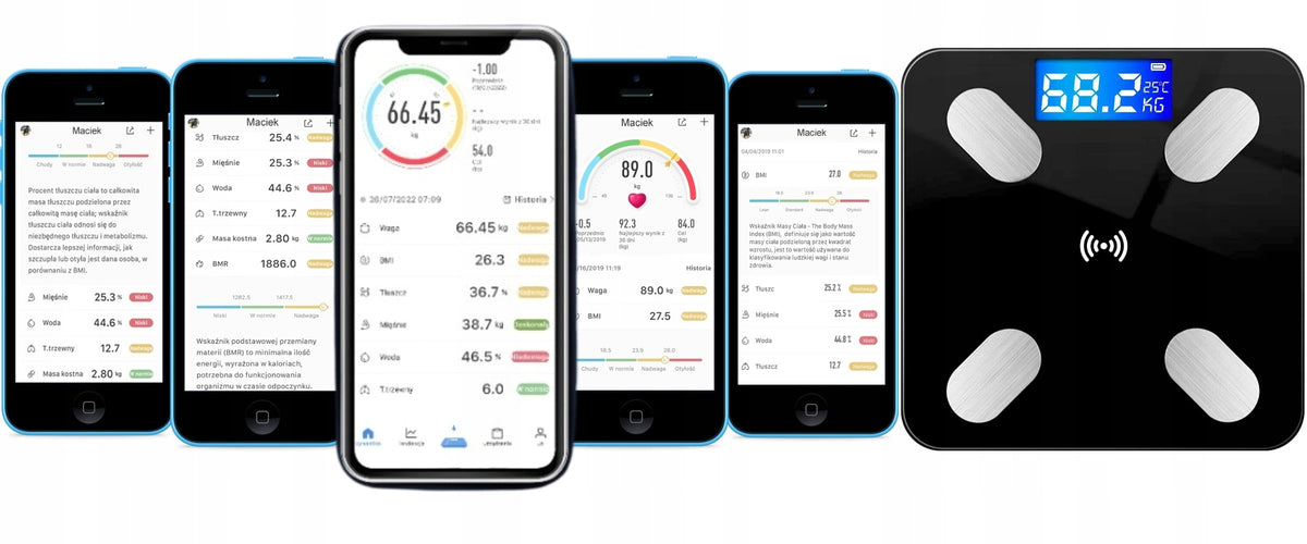 BATHROOM SCALE ANALYTICAL SENSORS SMART+ ANDROID iOS + BATTERIES