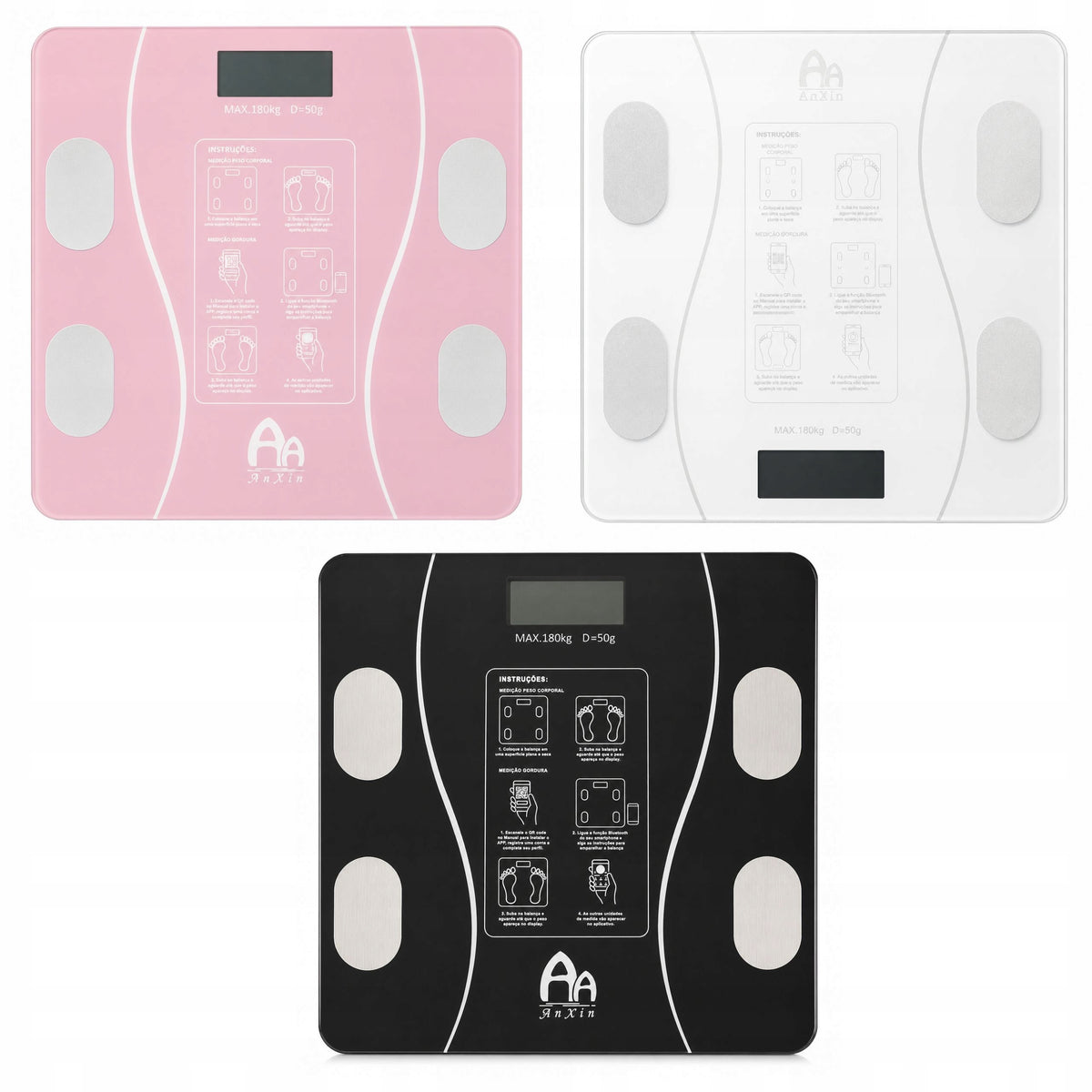 BATHROOM SCALE ELECTRONIC ANALYTICAL APPLICATION BMI SMART GLASS Packaging status original