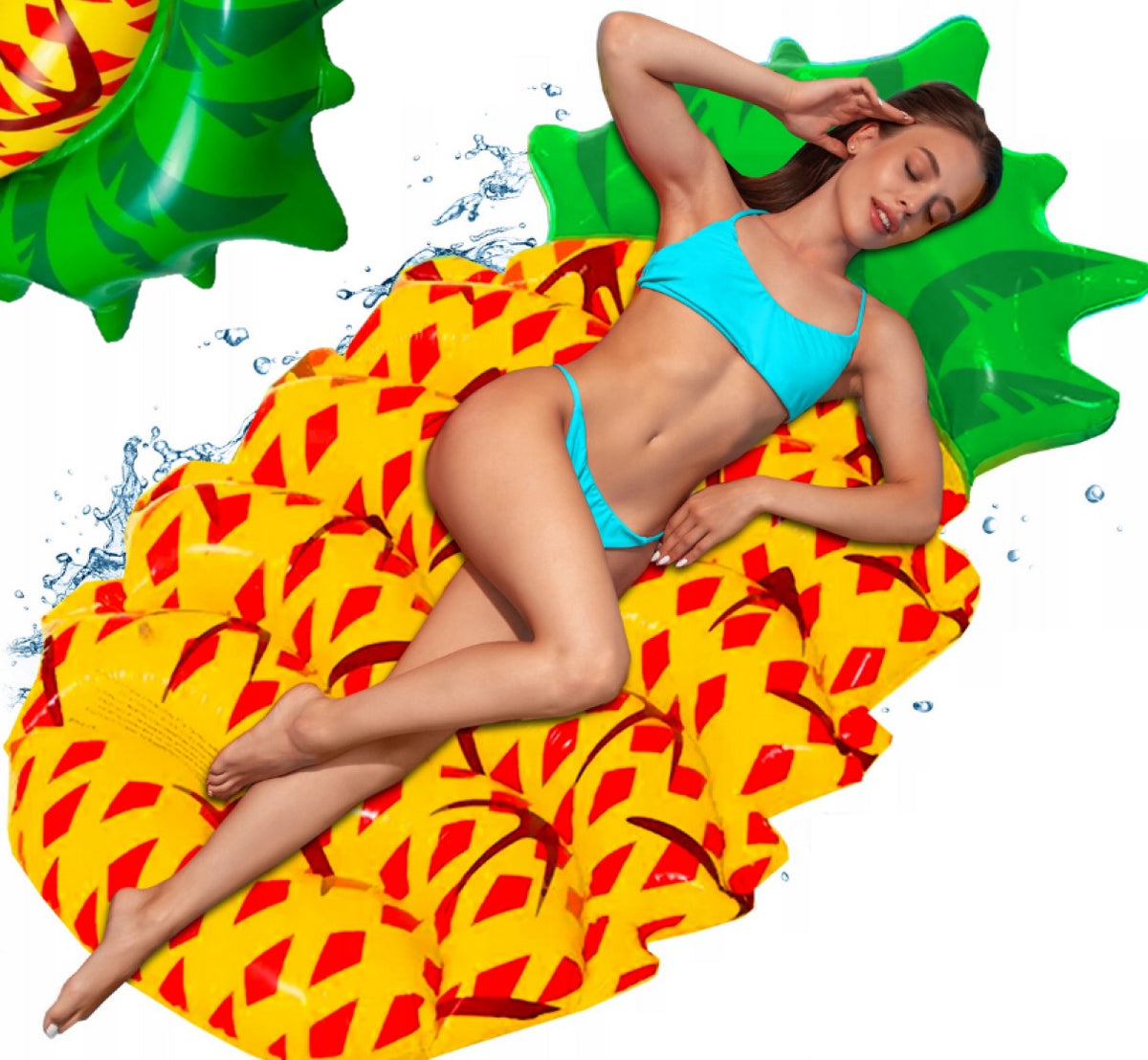 BEACH MATTRESS PINEAPPLE XXXL INFLATABLE FOR SWIMMING TO THE BEACH RESISTANT
