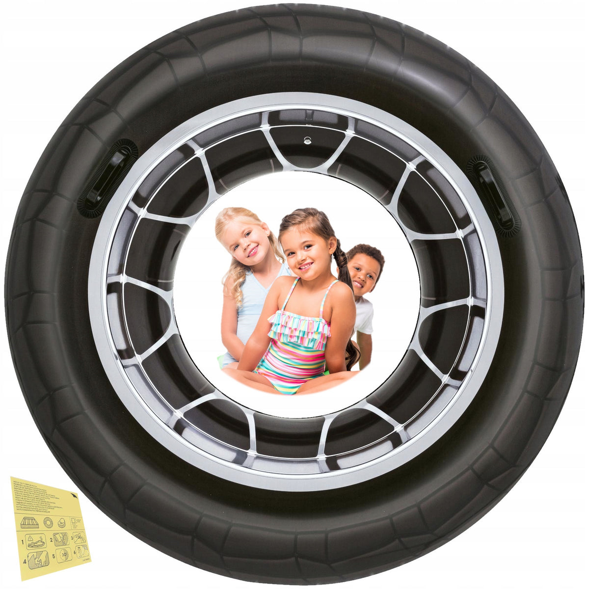BEACH SWIMMING WHEEL TIRE INFLATABLE CIRCLE MATTRESS SWIMMING POOL 119cm Packaging status original