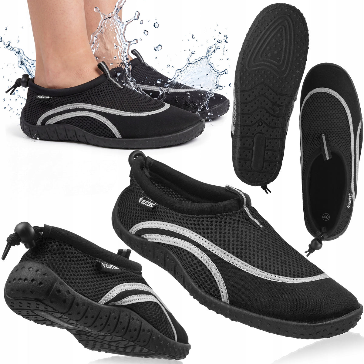 BEACH WATER SHOES SLIP-ON FOR WOMEN'S SEA URCHINS R.38 OUTTEC