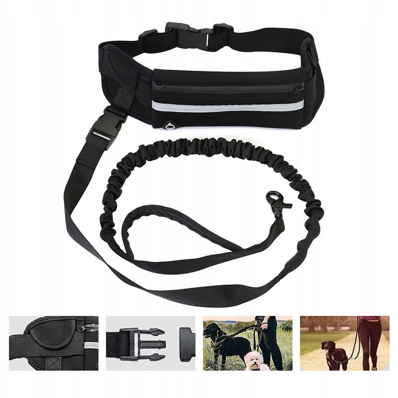 BELT BAG TREKKING LEASH FOR RUNNING WITH A DOG, ELASTIC SHOCK ABSORBER Manufacturer code THF250904