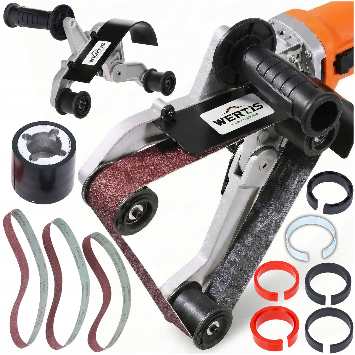 BELT SANDER ATTACHMENT FOR GRINDING POLISHING STEEL WELD PIPES