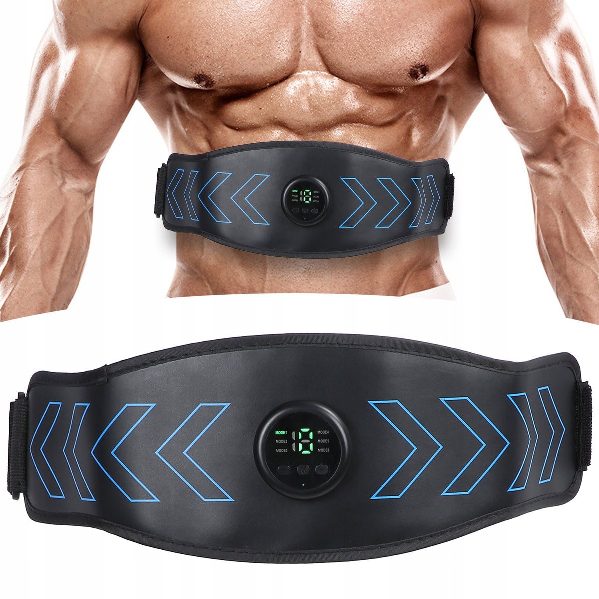 BELT VIBRATING MUSCLE SLIMMING MASSAGER EMS Color black