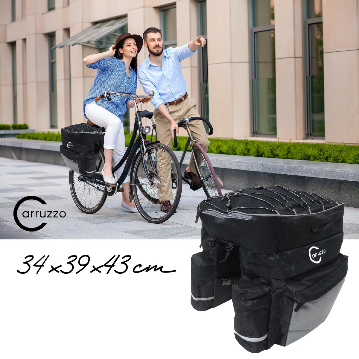 BICYCLE BAG POUCH COVER VERY ROOMY BAG FOR BIKE RACK Packaging status original
