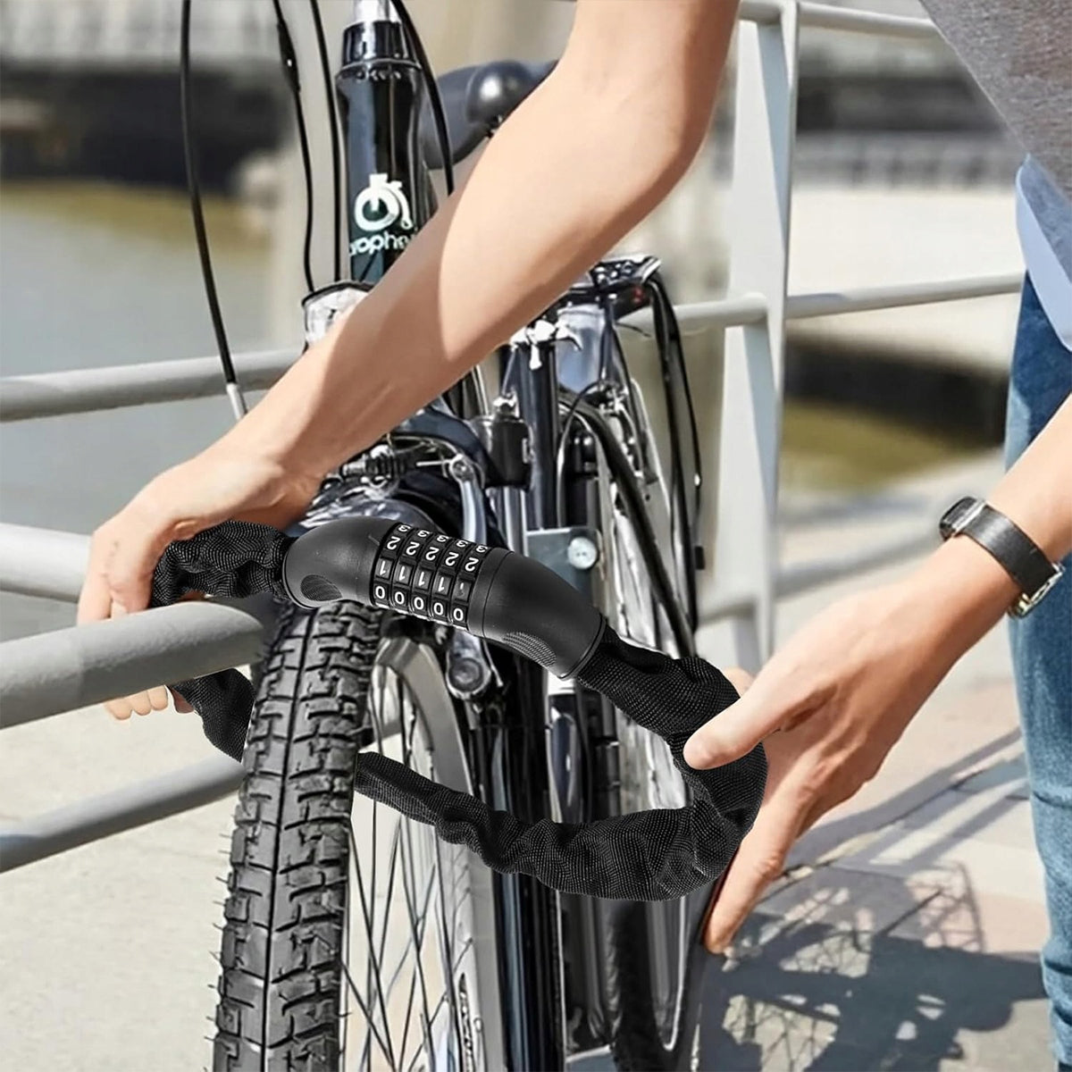 BICYCLE CLASP CHAIN BICYCLE PROTECTION ALLOY STEEL CIPHER Kind chain