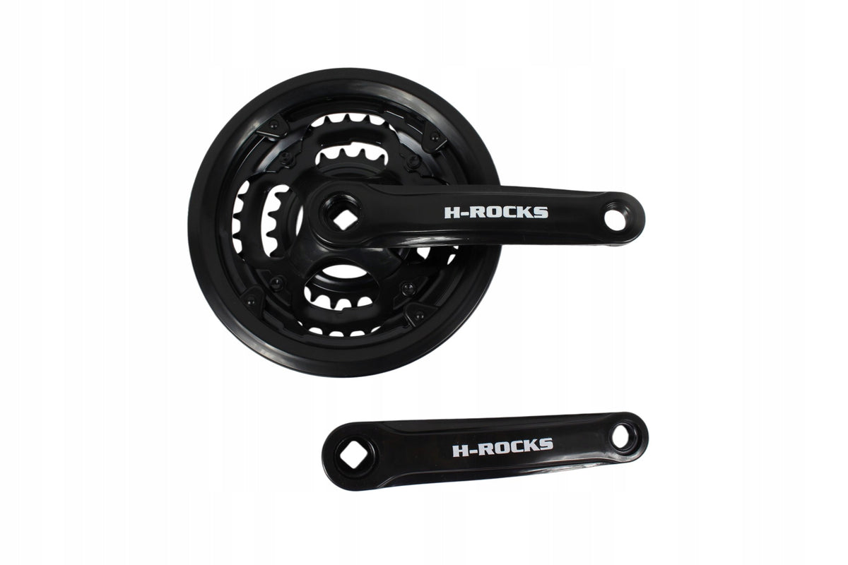 BICYCLE CRANK 3-ROW BLACK 24/34/42T CRANK MECHANISM H-ROCKS Manufacturer code 33201