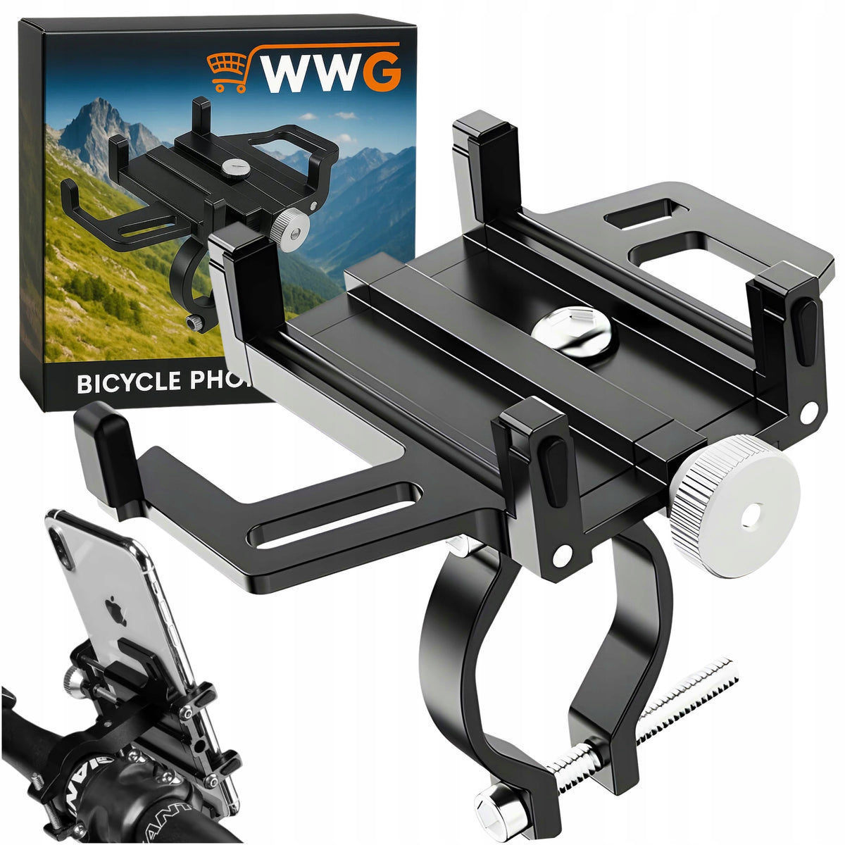 BICYCLE HOLDER FOR BICYCLE HANDLEBAR FOR BICYCLE ALUMINUM VERY STRONG WWG