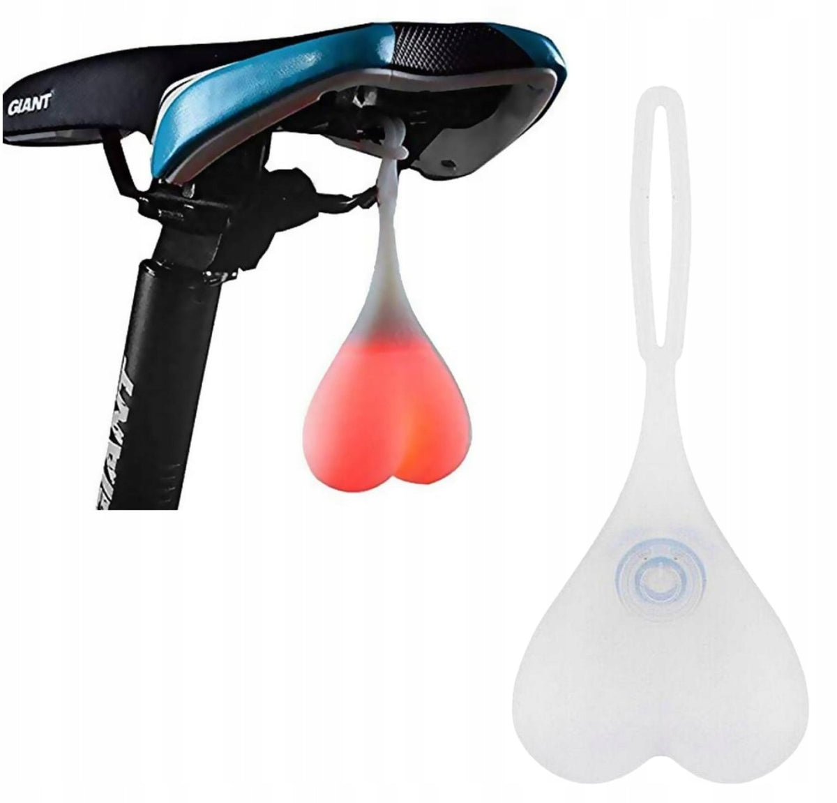 BICYCLE LIGHT "HEART" EGGS SILICONE LED BATTERY OPERATED BICYCLE LIGHTS