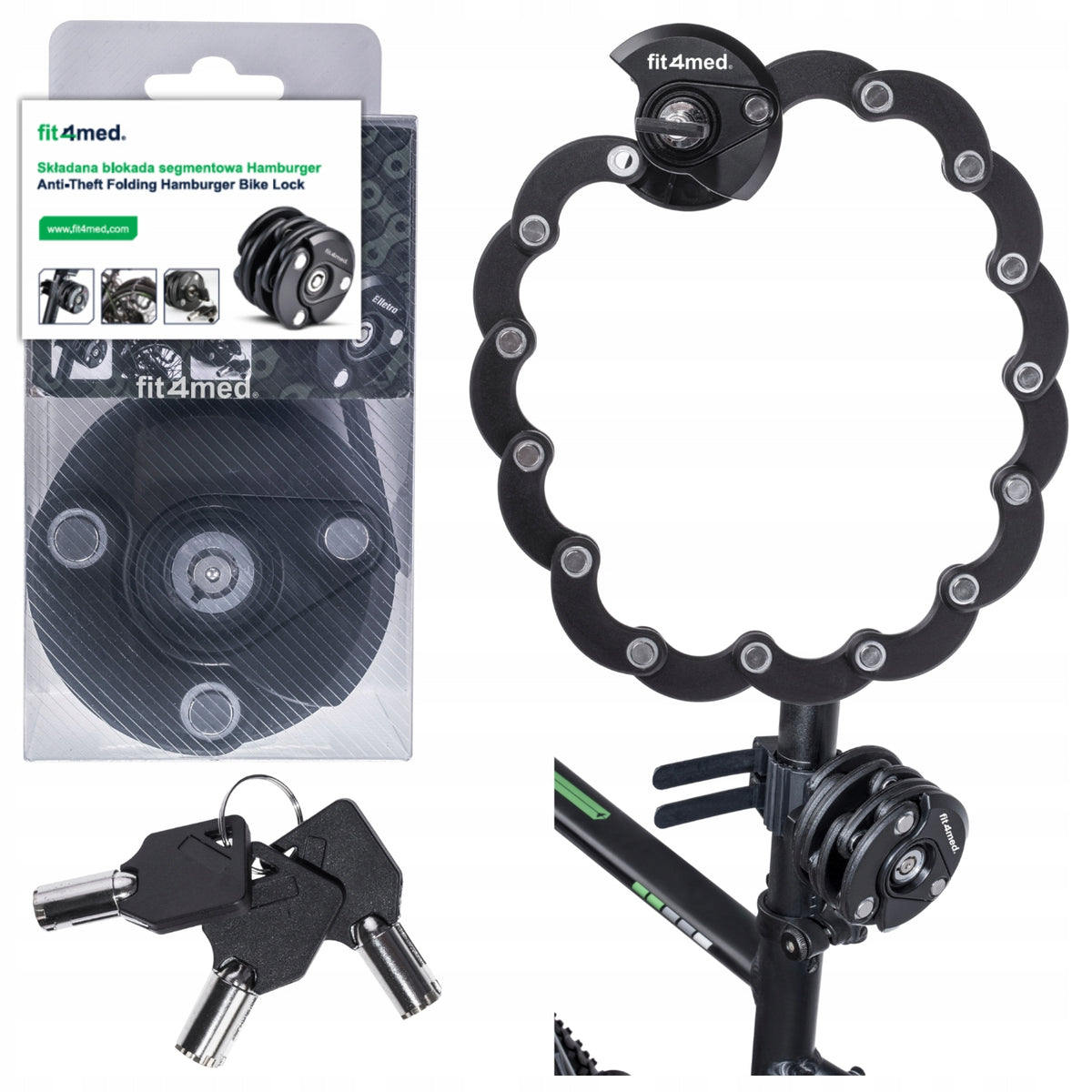 BICYCLE LOCKING WITH HANDLE BICYCLE LOCK 60cm 5.5mm
