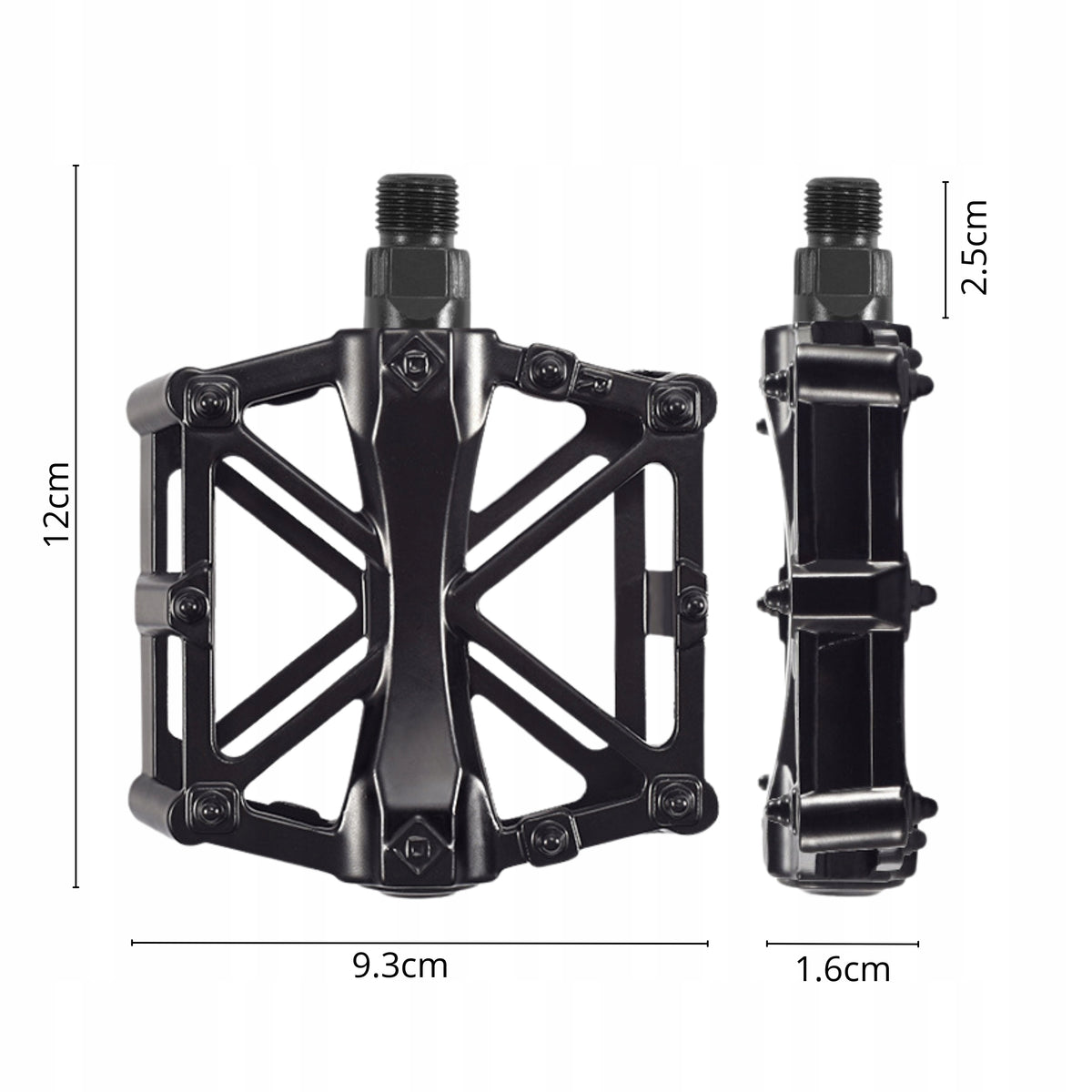 BICYCLE PLATFORM PEDALS ALUMINUM NON-SLIP PEDAL SET 2PCS Manufacturer code Gearox PEDAŁY ROWEROWE TREKKINGOWE 2SZT