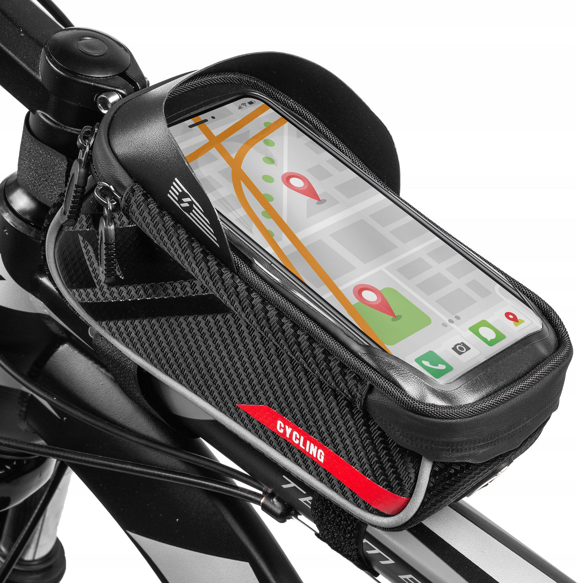BICYCLE POUCH BICYCLE BAG WATER-RESISTANT FRAME HOLDER PULL-DOWN CASE 1L
