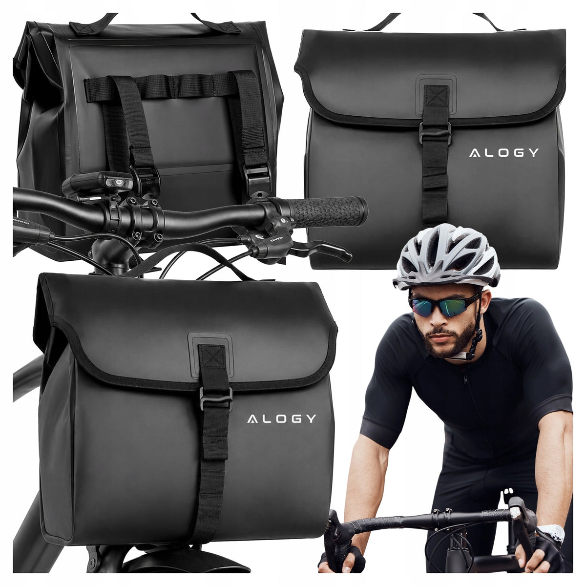 BICYCLE POUCH FOR RACK HANDLEBAR FRAME LARGE ROOMY BICYCLE BAG 10L