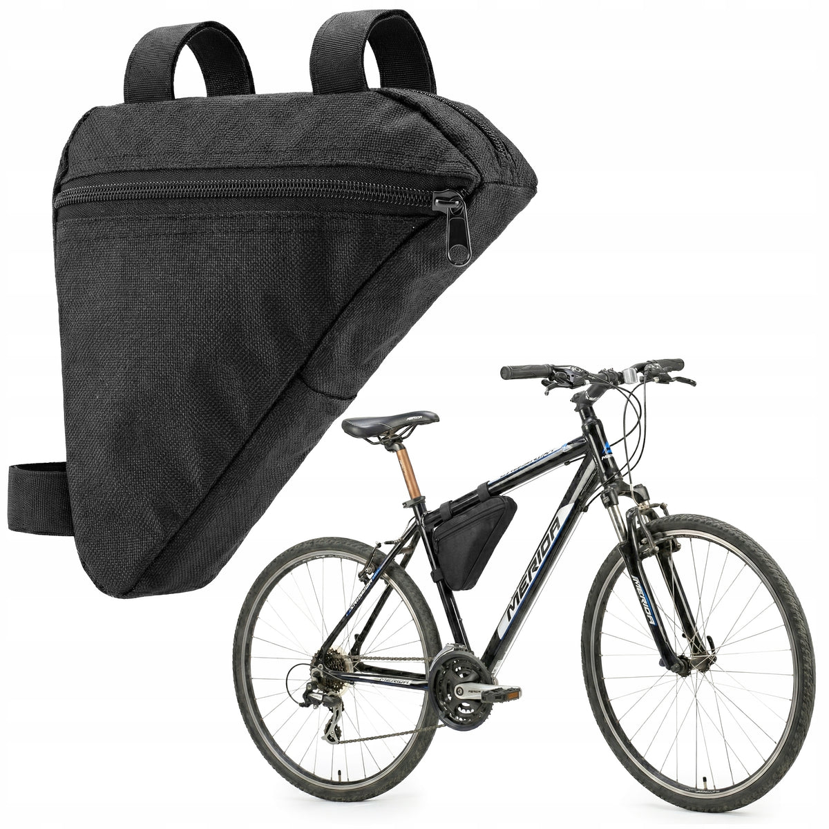 BICYCLE POUCH TRIANGULAR BICYCLE FRAME BAG WATERPROOF POUCH LARGE