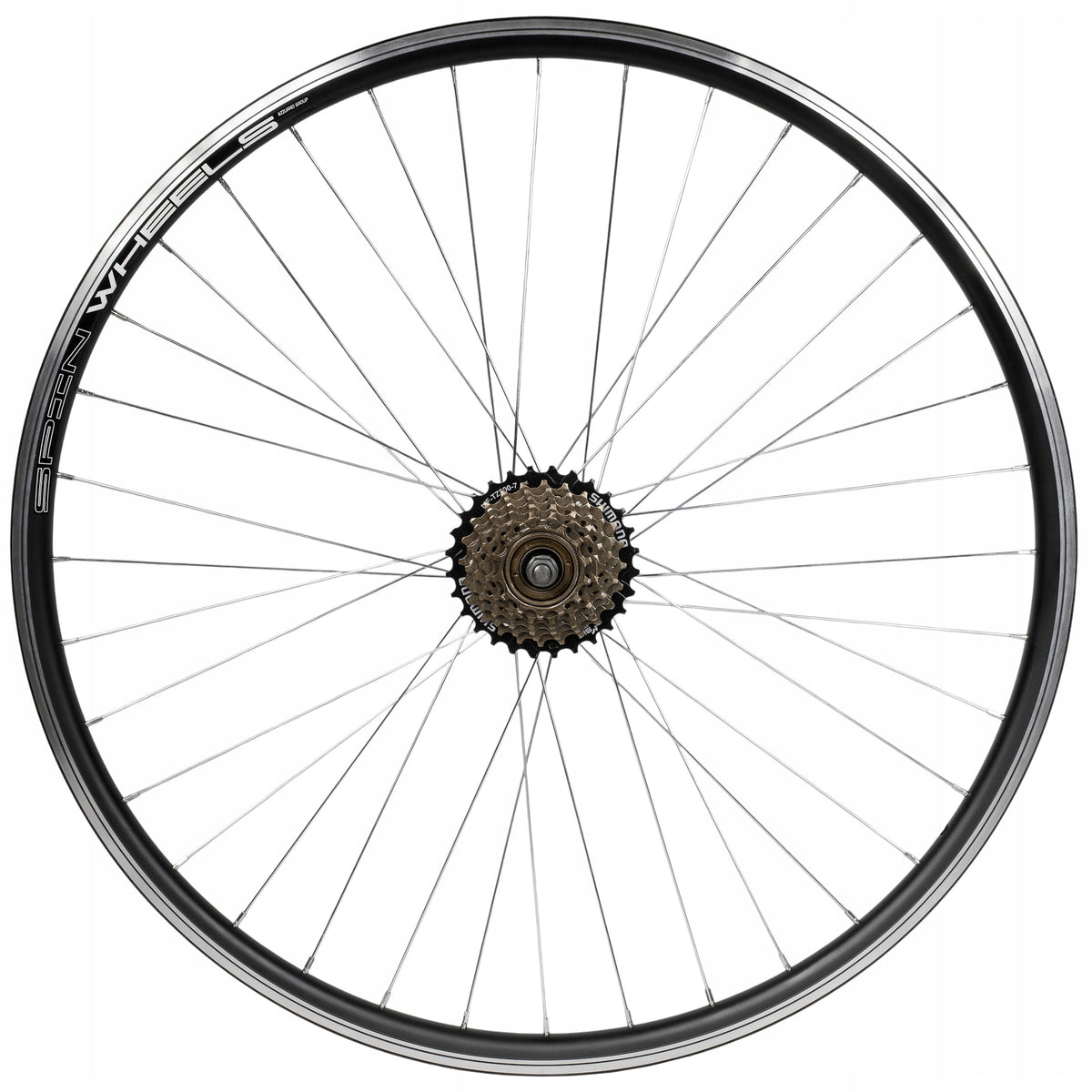 BICYCLE WHEEL 28 INCHES 29 700C REAR FREEWHEEL 6 ROW BLACK SHIMANO