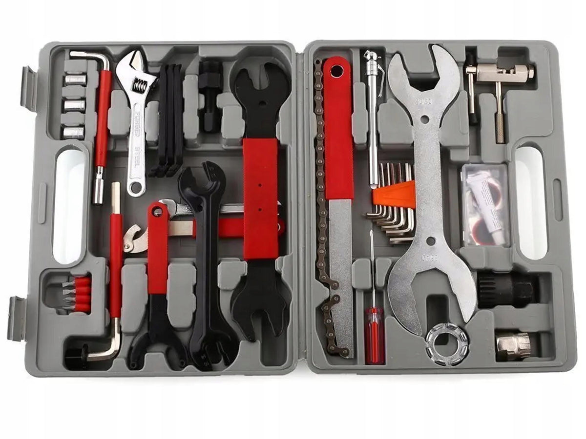 BIKE KEY TOOL SET 44PCS ALLEN CAP CASE SPOON PATCHES Brand Reverse