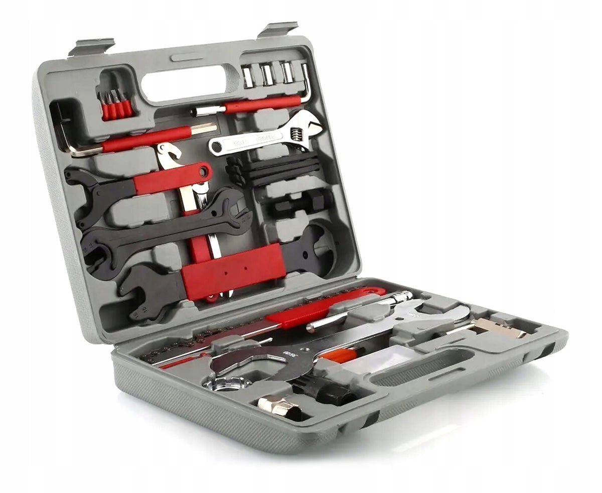BIKE KEY TOOL SET 44PCS ALLEN CAP CASE SPOON PATCHES
