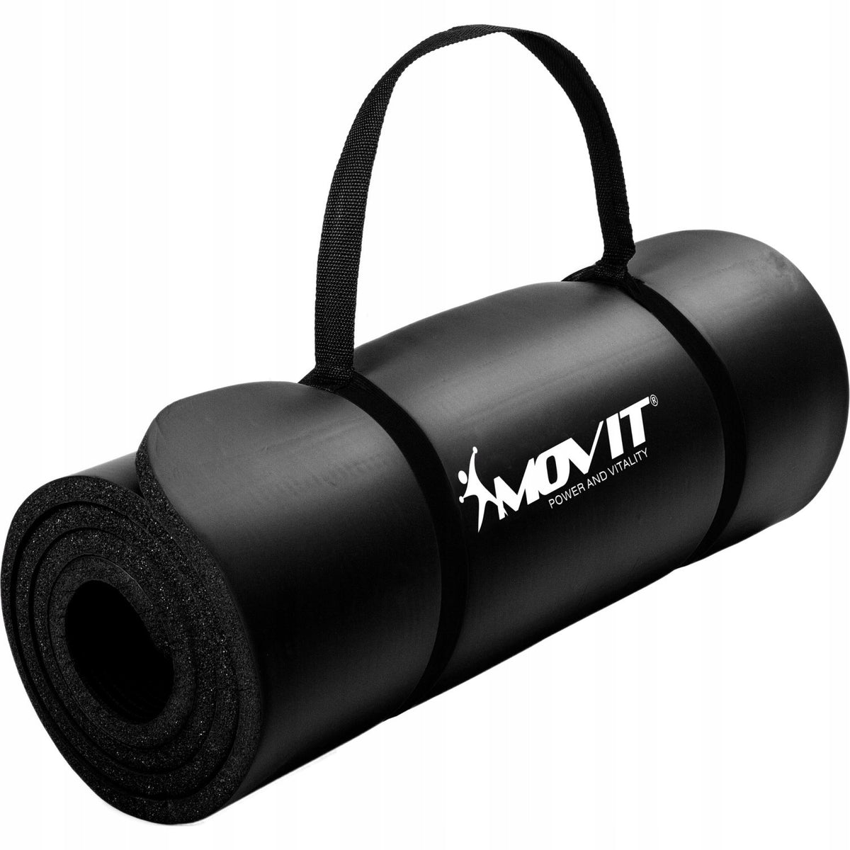 BLACK FOAM MAT 183x60x1,0cm FOR EXERCISE / GYMNASTICS / FITNESS / YOGA