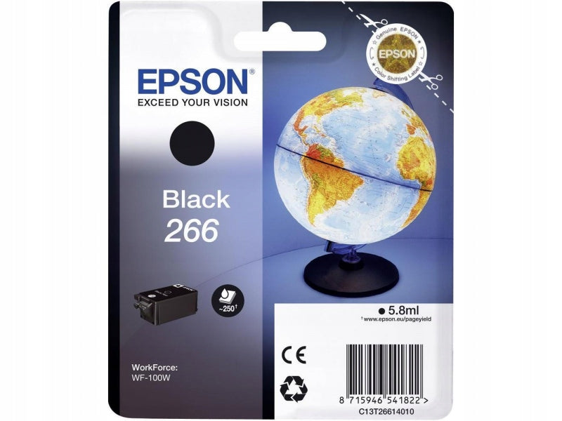 BLACK INK EPSON 266 WORKFORCE WF-100W T2661