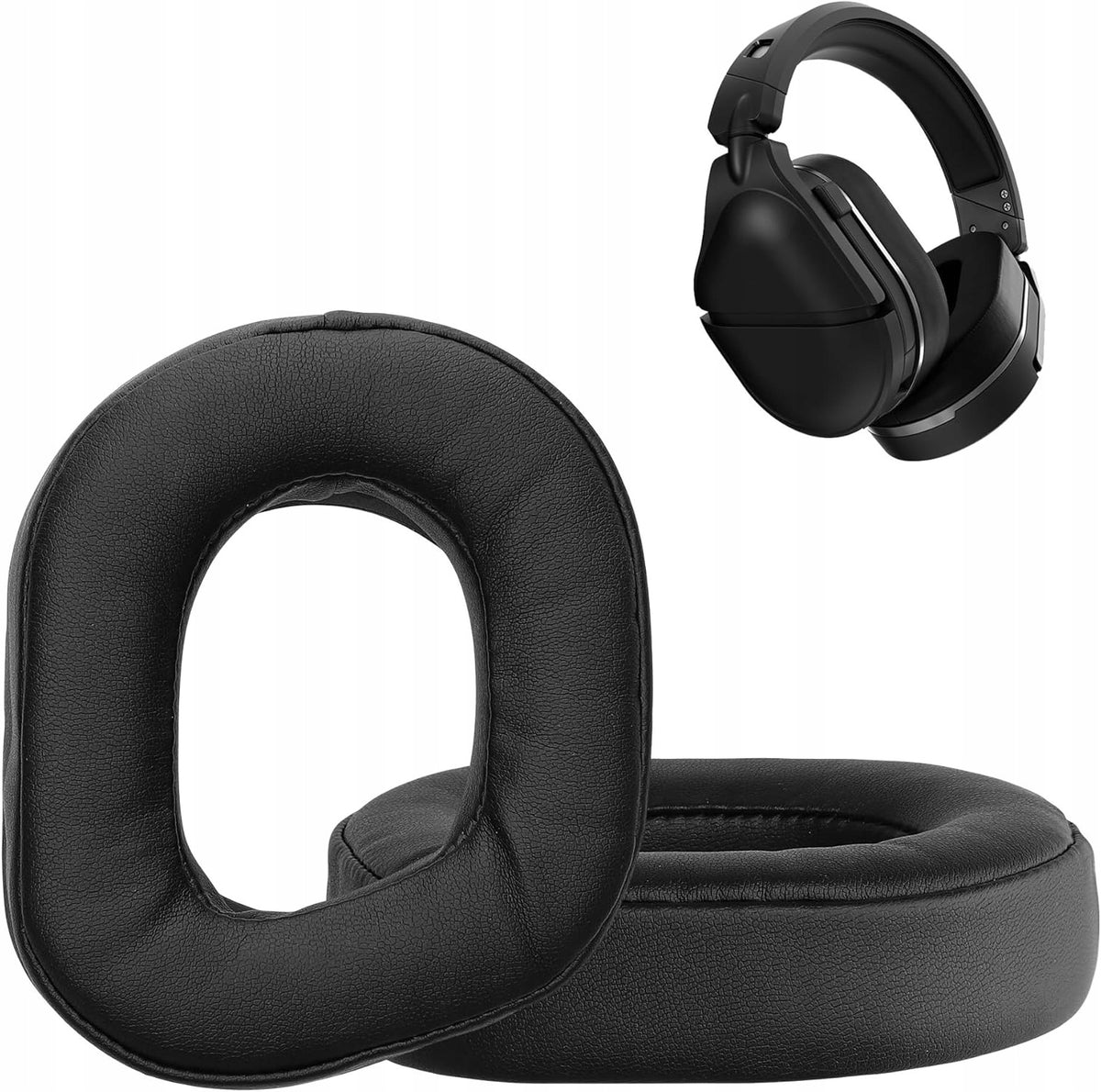 BLACK TWO FOAM INSERTS FOR GAMING HEADPHONES DURABLE