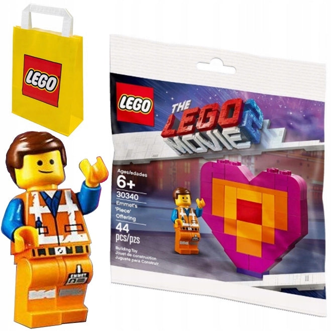BLOCKS LEGO MOVIE HEART GIFT EMMETA FIGURINE + GIFT BAG LEGO
