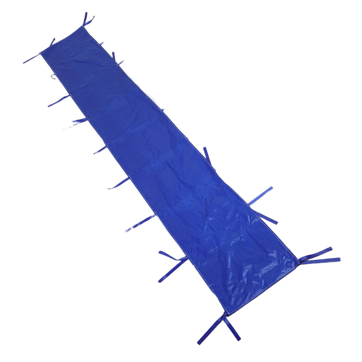 BLUE WATERPROOF CANOPY RAIN GUTTER WITH STRAPS FOR OUTDOOR TENTS
