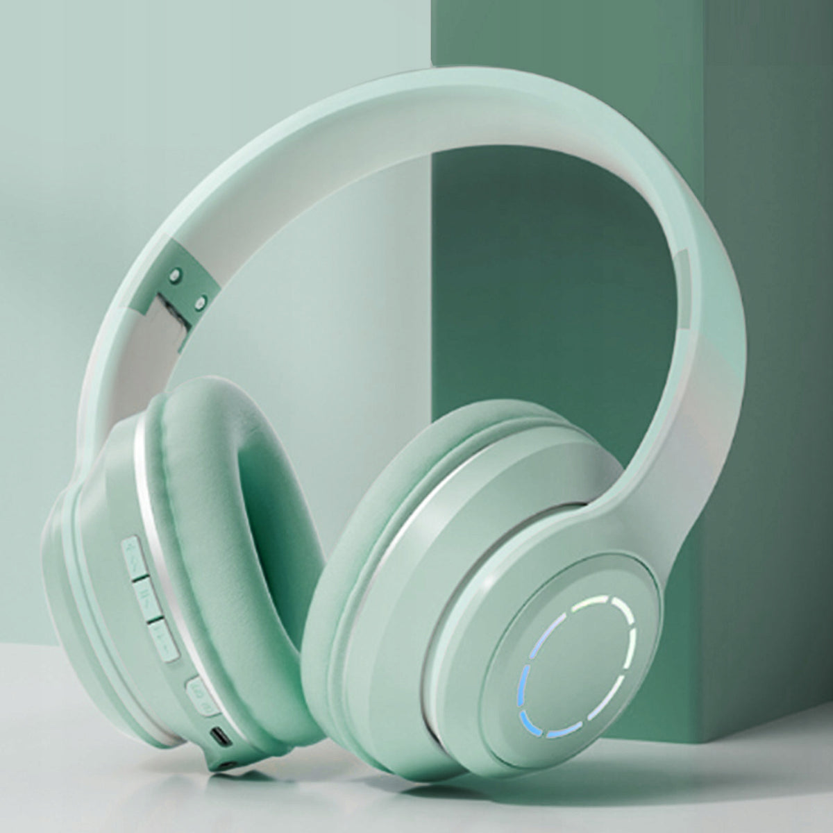 BLUETOOTH 5.1 PREMIUM WIRELESS ON-EAR HEADPHONES GREEN Packaging status original