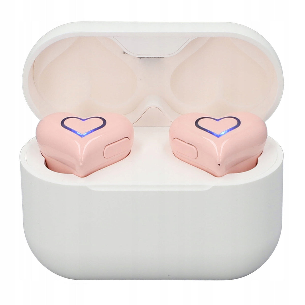 BLUETOOTH 5.3 WIRELESS IN-EAR HEADPHONES HEART PINK