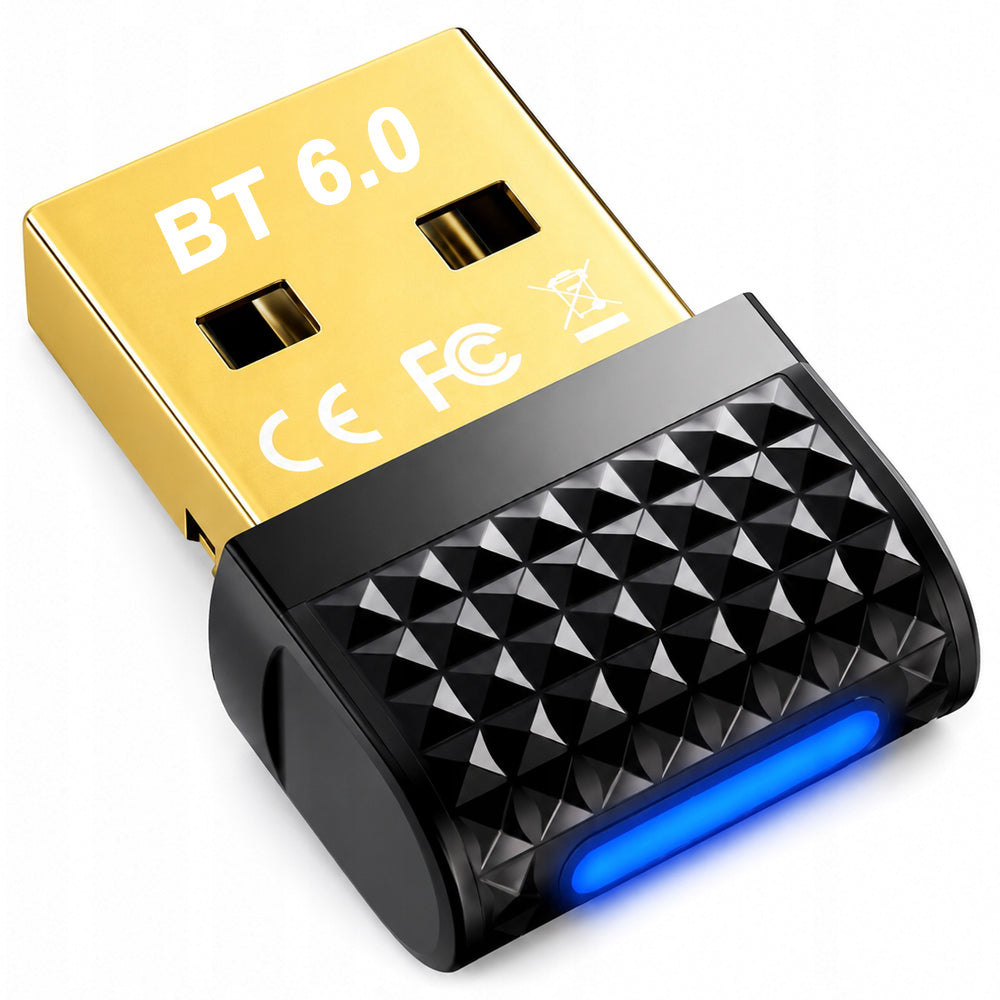 BLUETOOTH ADAPTER USB 6.0 TRANSMITTER RECEIVER FOR PC RANGE 20m Packaging status original