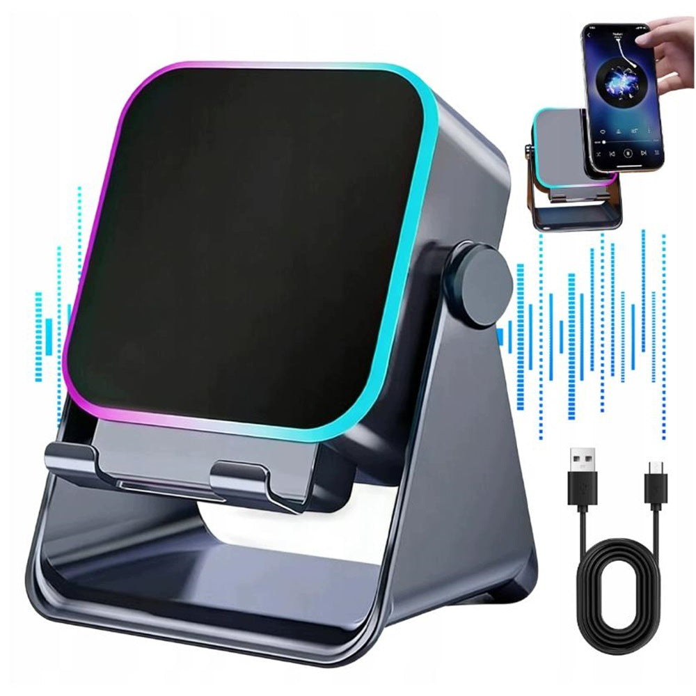 BLUETOOTH DESK SPEAKER WITH SMARTPHONE HOLDER ROTATING STAND 360