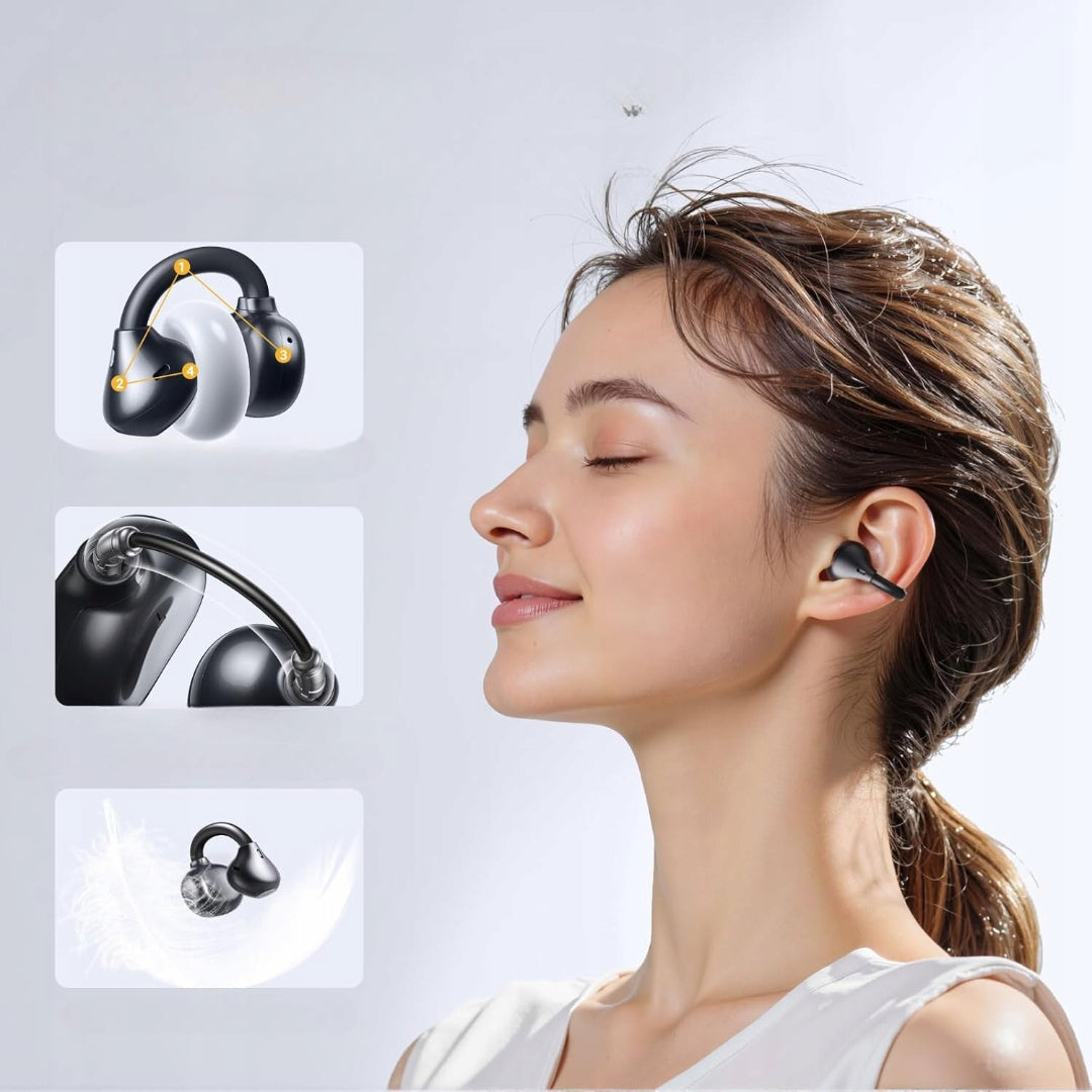 BLUETOOTH HEADPHONES OPEN UGREEN CLIPBUDS NOISE REDUCTION WATERPROOF Packaging status original