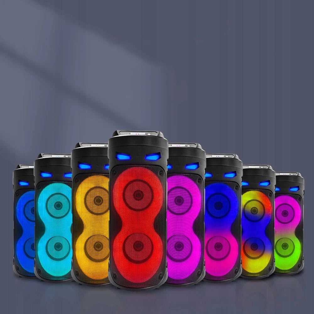 BLUETOOTH SPEAKER PORTABLE 5.0 KARAOKE WITH MICROPHONE LED DISCO RADIO Packaging status original
