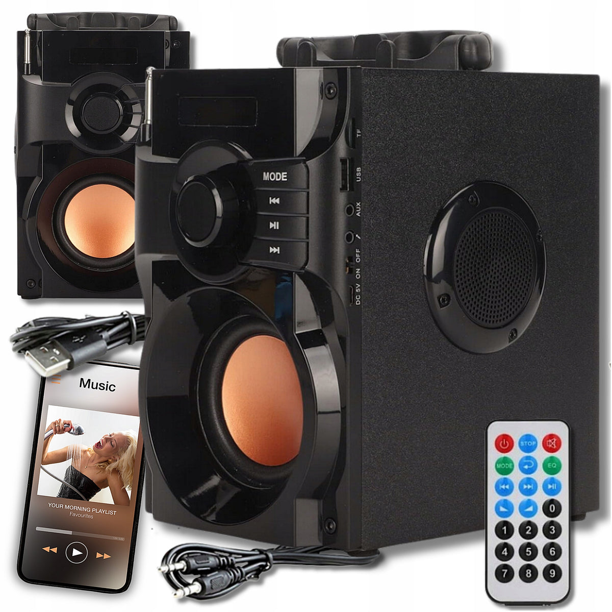 BLUETOOTH SPEAKER Portable FM RADIO WIRELESS USB AUX Tower A11 +PILOT Model other