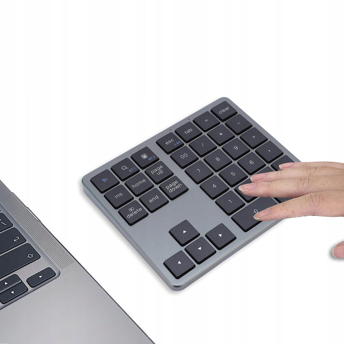 BLUETOOTH WIRELESS NUMERIC KEYBOARD WITH MUTE KEY GREY Packaging status original