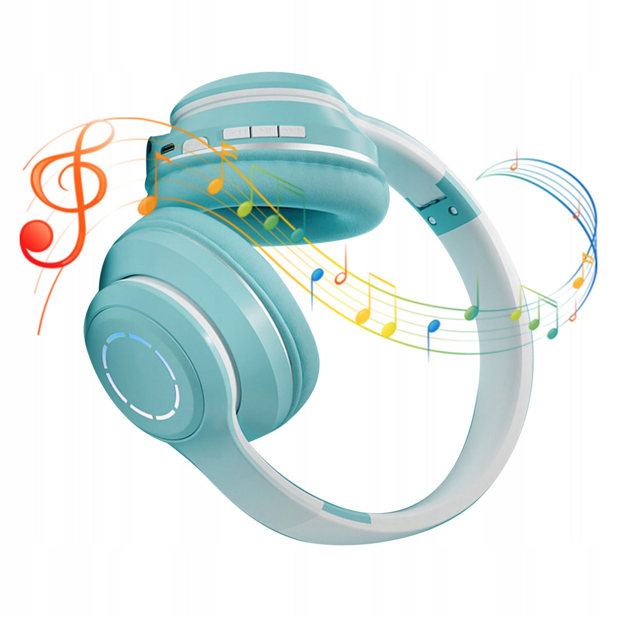 BLUETOOTH WIRELESS ON-EAR HEADPHONES FOR GAMING BLUE