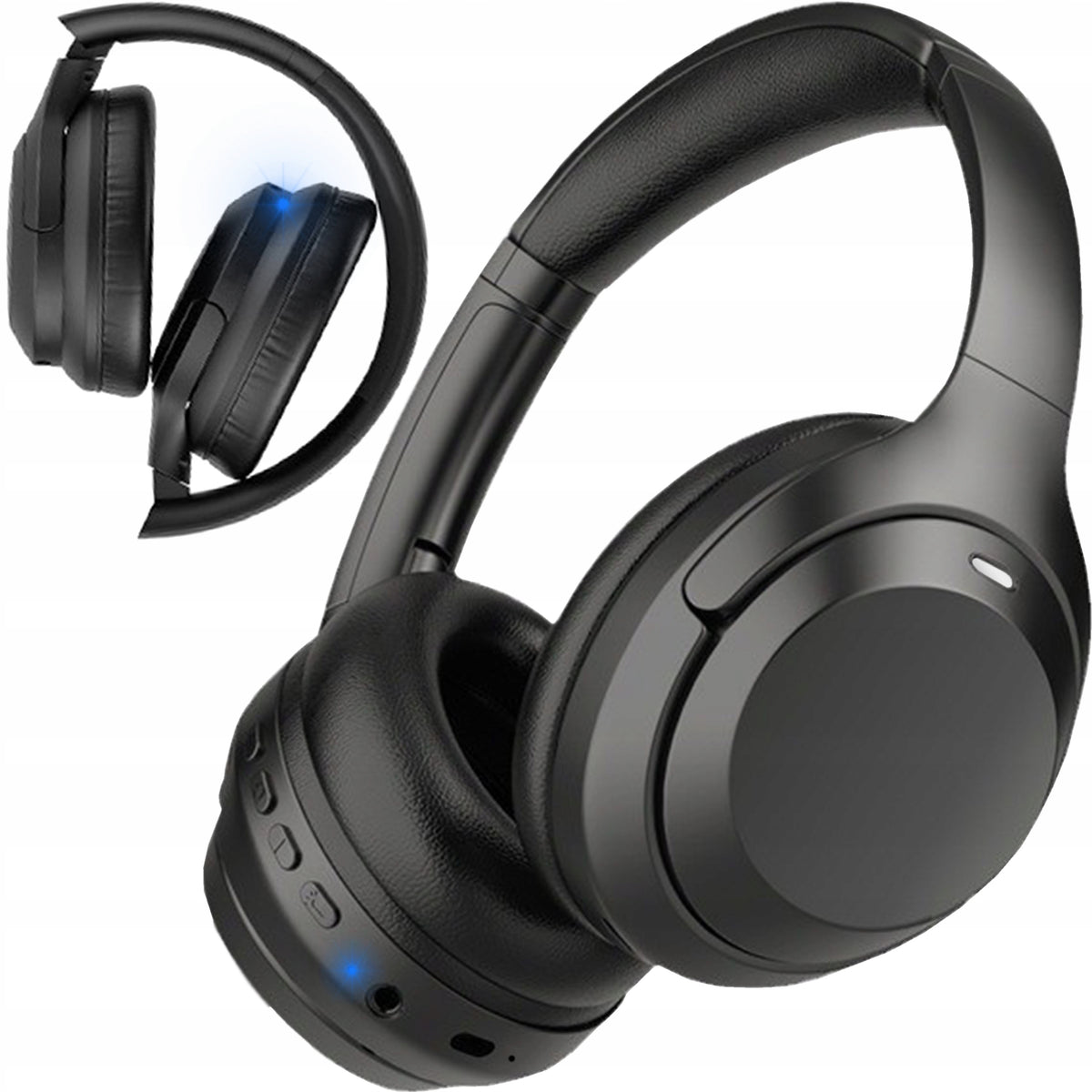BLUETOOTH WIRELESS ON-EAR HEADPHONES WITH MICROPHONE ADJUSTABLE FOLDING