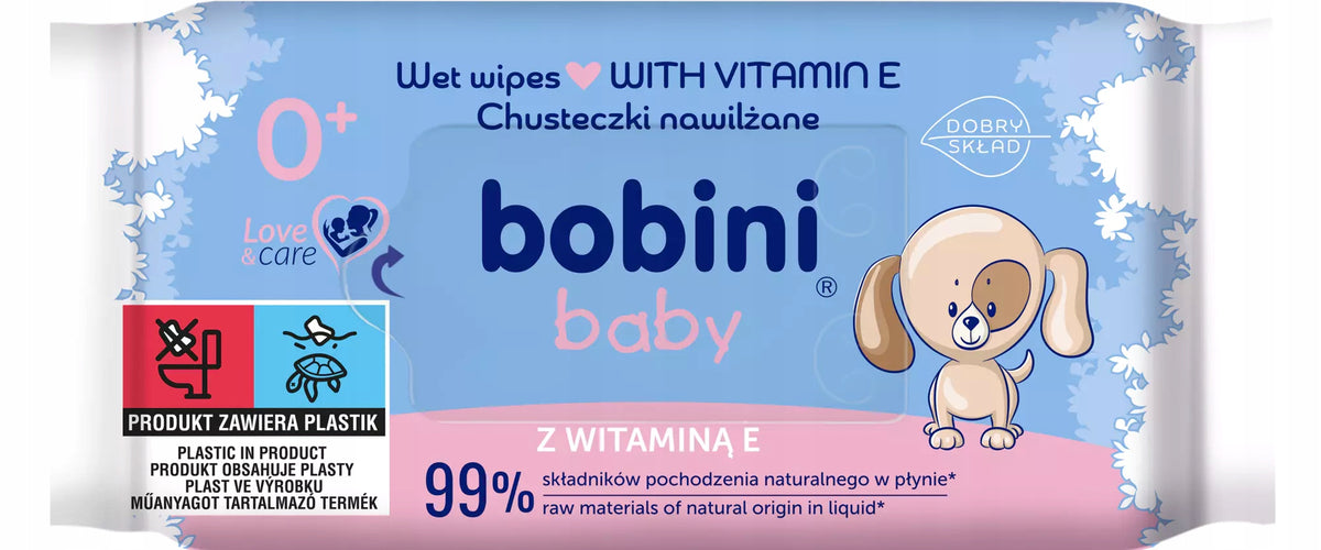 BOBINI BABY WET WIPES FOR CHILDREN AND INFANT SET OF 2+1 60PCS