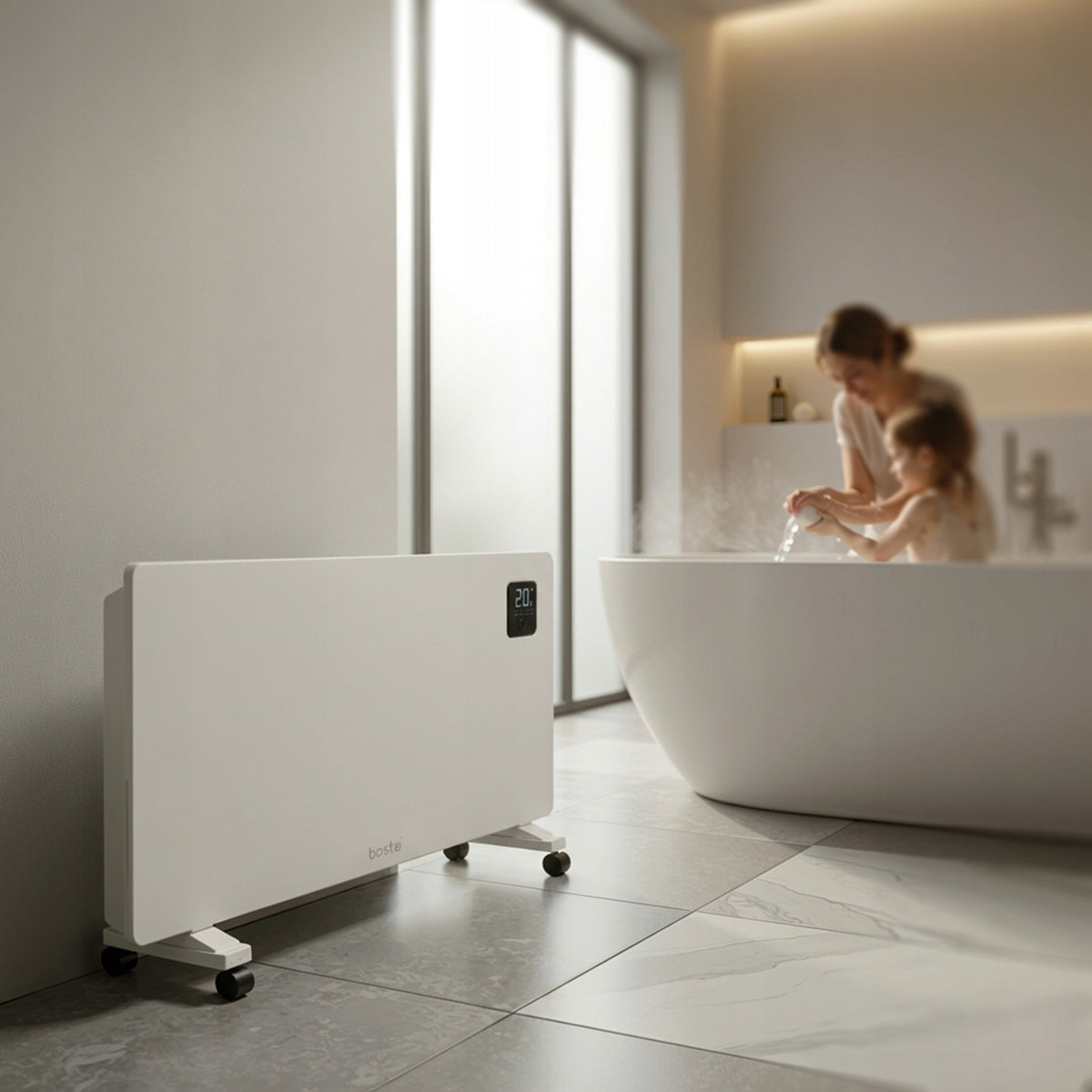 BOSTE ELECTRIC CONVECTOR HEATER ENERGY EFFICIENT 2500W SMART WIFI LED Packaging status original