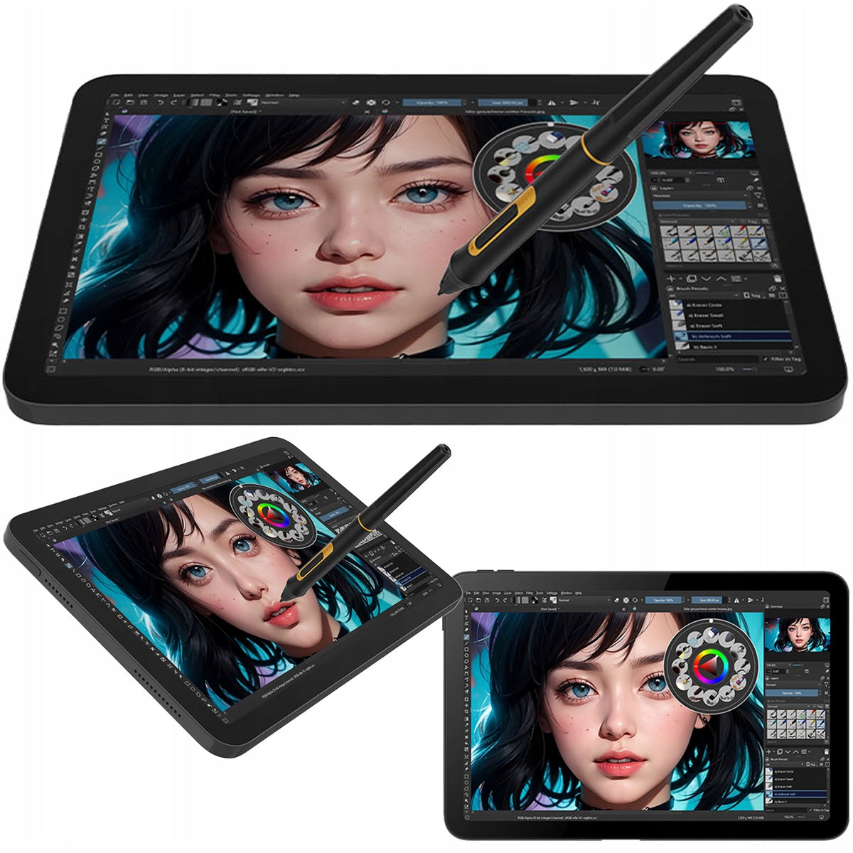 BOSTO BT-101C Professional Graphics Tablet with Pen for Computer Grey