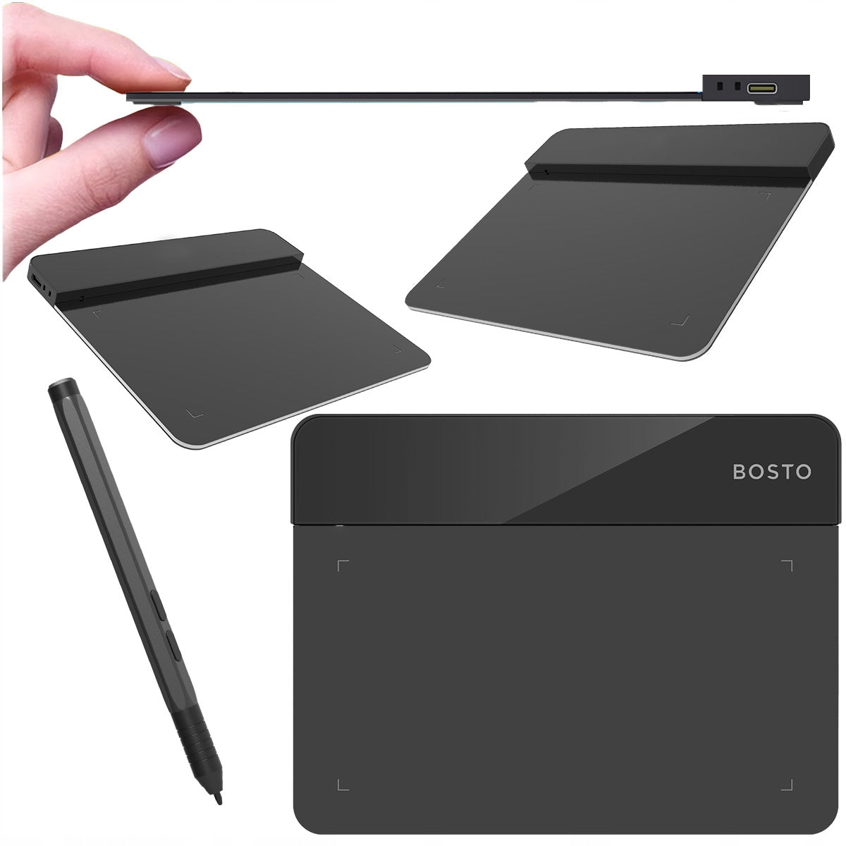BOSTO T430 PROFESSIONAL Graphics Tablet with Pen 16384 Screenless