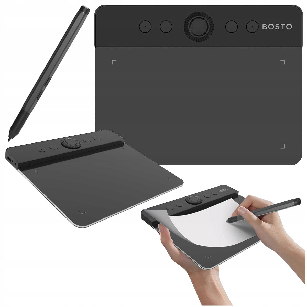 BOSTO T430KD PROFESSIONAL Graphics Tablet with Pen 16384 Packaging status original