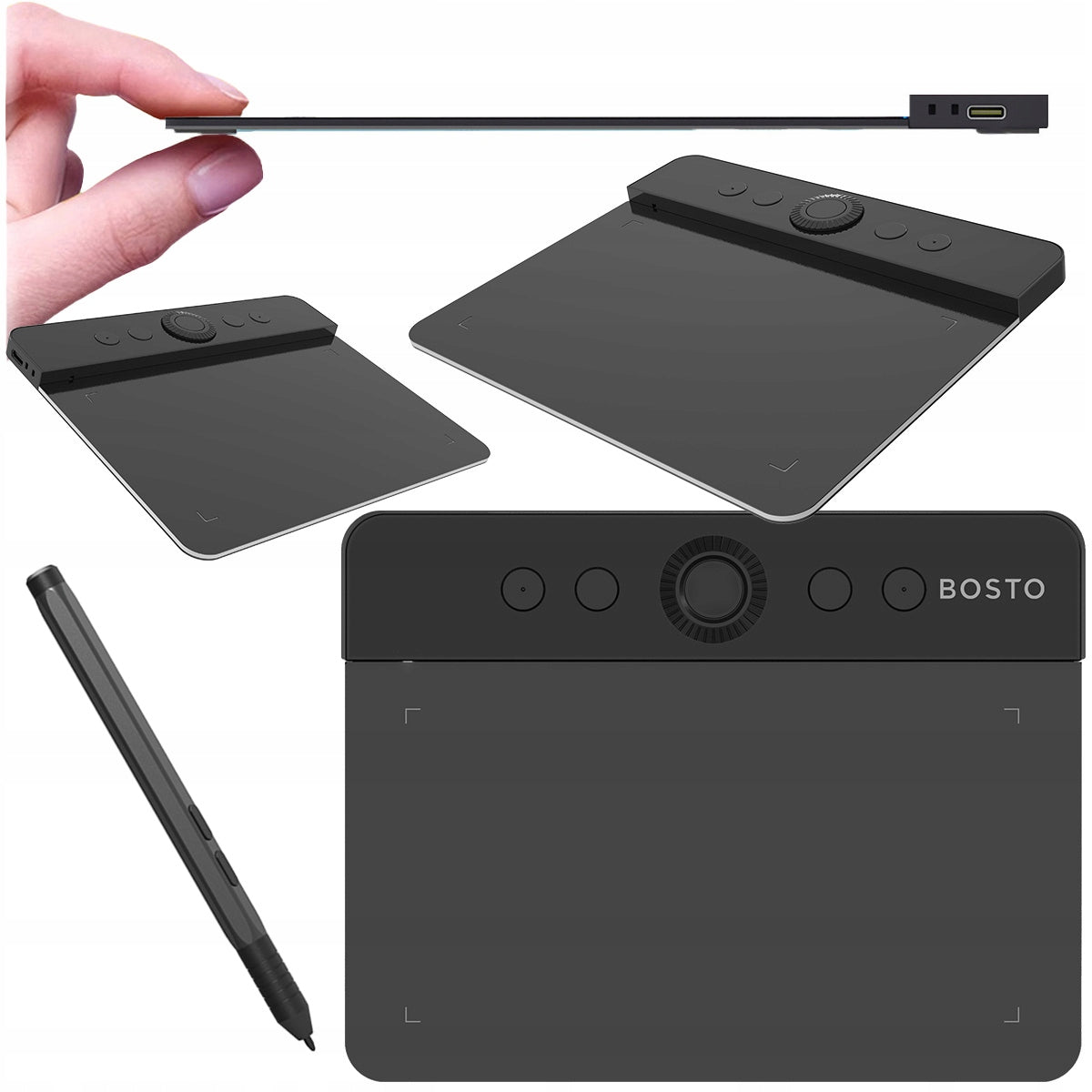 BOSTO T430KD PROFESSIONAL Graphics Tablet with Pen 16384