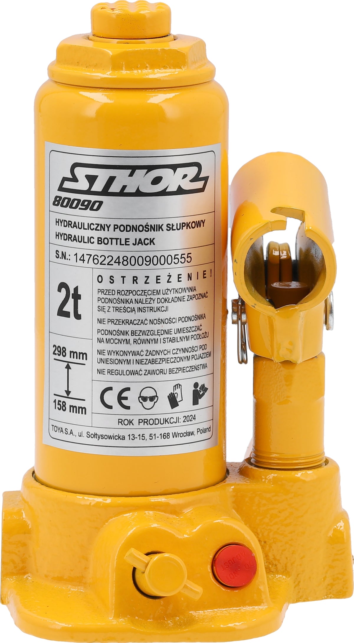 BOTTLE LIFT CAR POST HYDRAULIC JACK 2 TONS STHOR Manufacturer code STHOR_80090