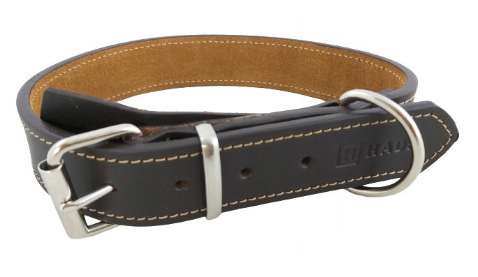 BROWN LEATHER COLLAR FOR DOG 3 CM HADA L