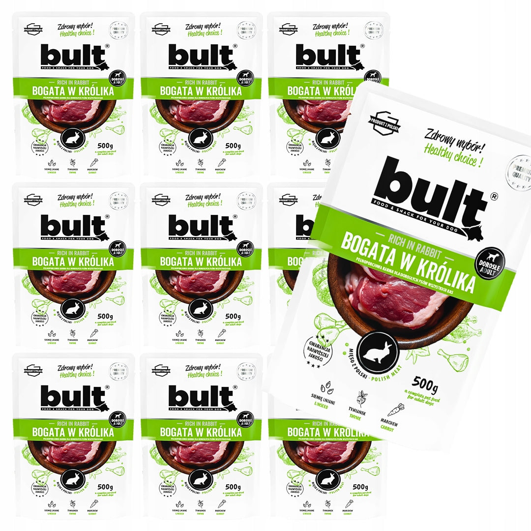 BULT Wet Dog Food Sachet Rabbit 10x500g 5kg