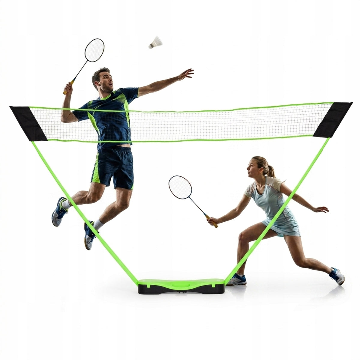 Badminton Kit Portable Folding Mesh With Suitcase Racket Darts