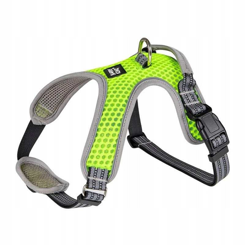 Barry King Dog Harness Green Reflective Size XS